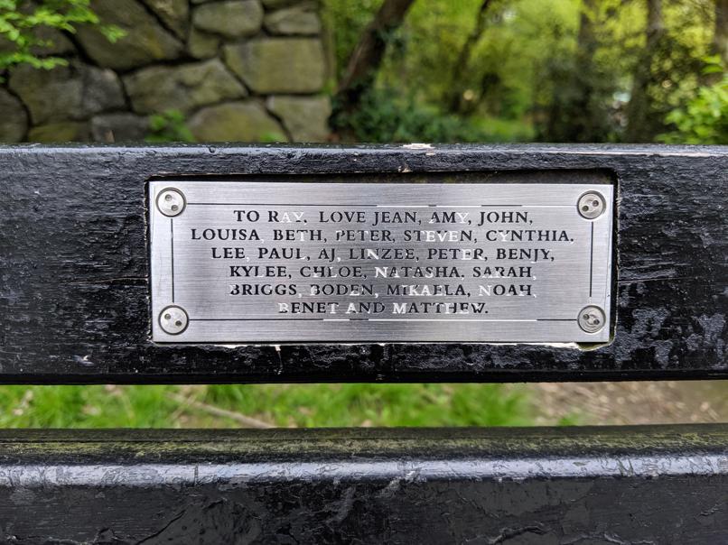 I saw this bench in Central Park