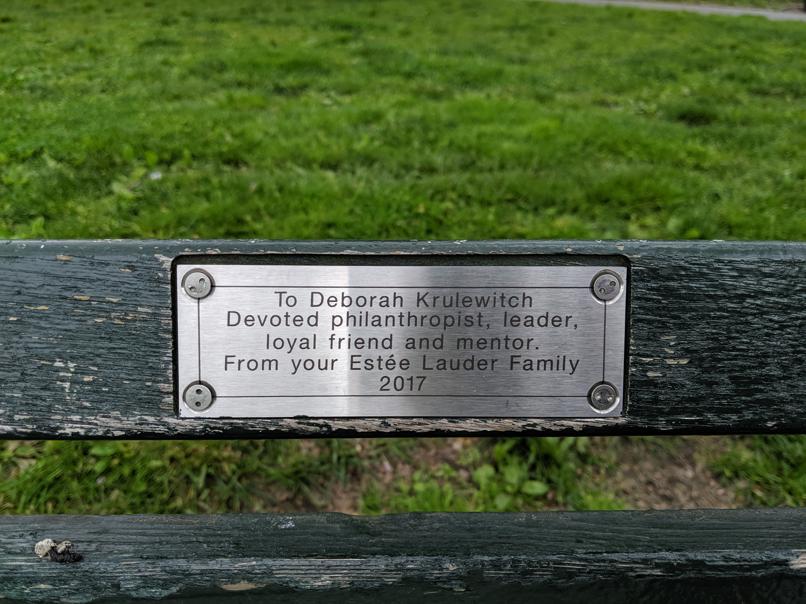 I saw this bench in Central Park