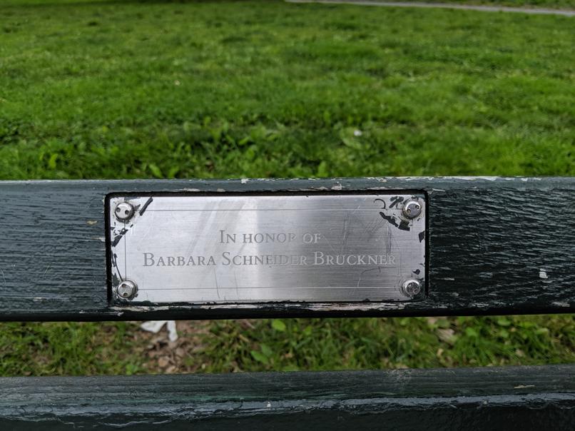 I saw this bench in Central Park