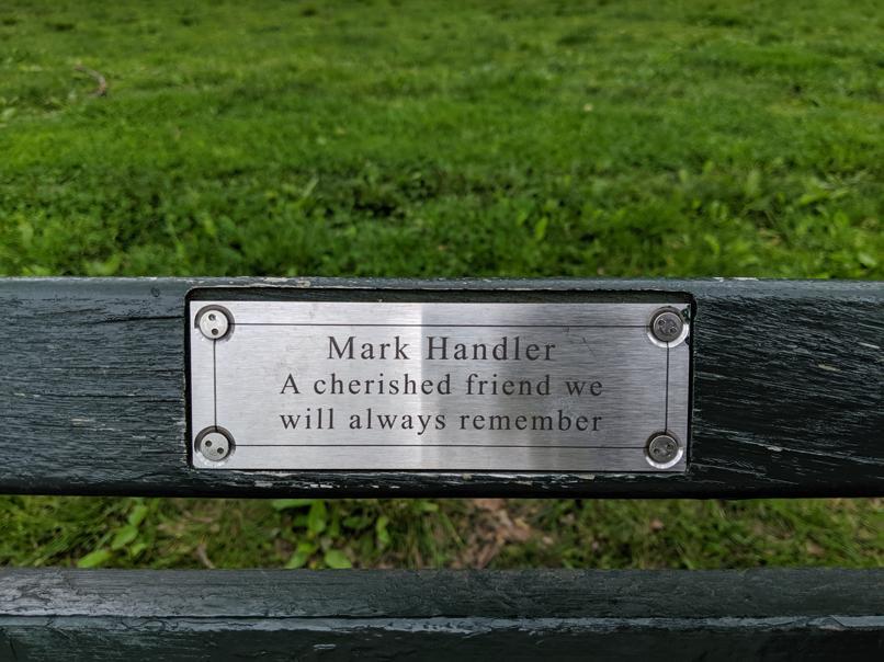 I saw this bench in Central Park