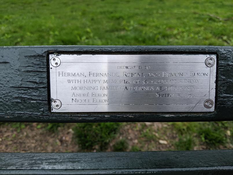 I saw this bench in Central Park