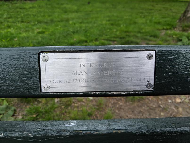 I saw this bench in Central Park