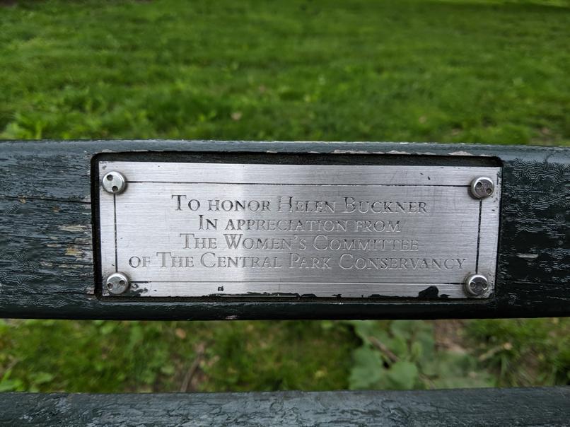 I saw this bench in Central Park