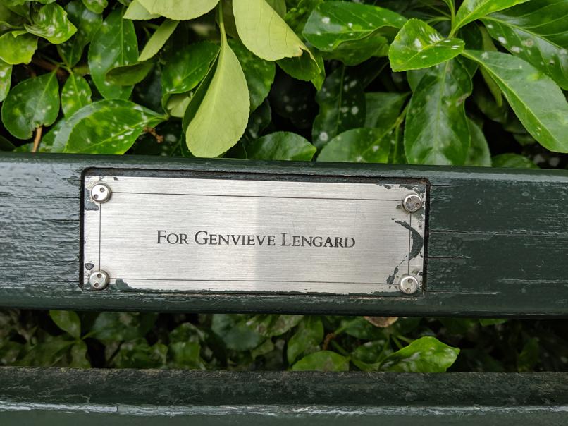 I saw this bench in Central Park