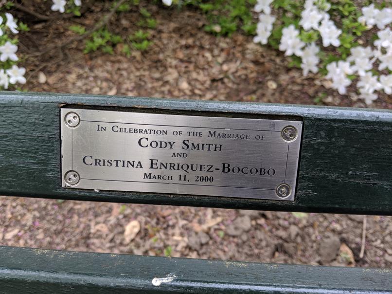 I saw this bench in Central Park