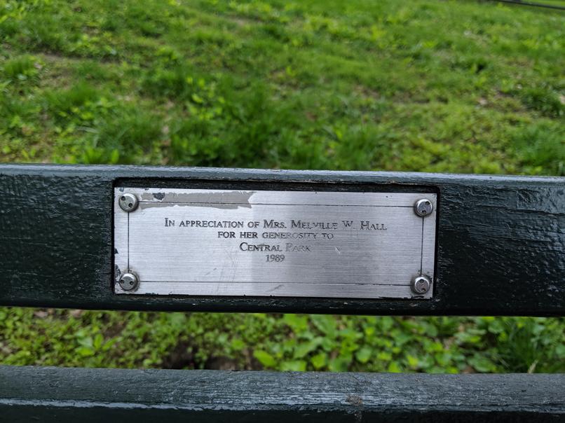 I saw this bench in Central Park