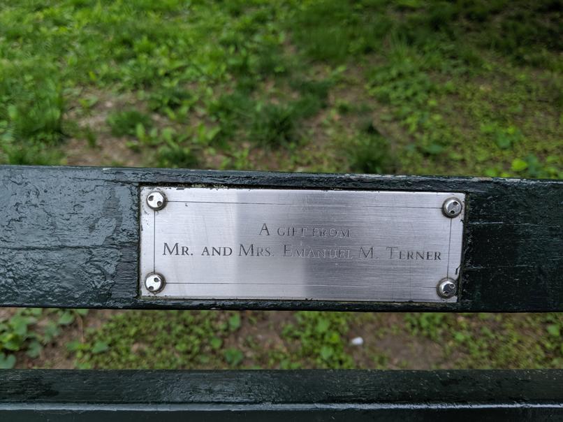 I saw this bench in Central Park