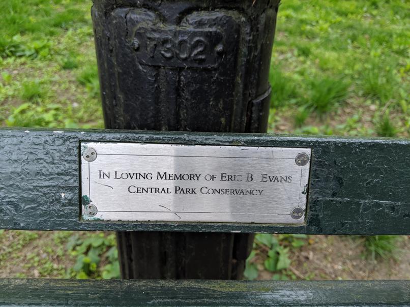 I saw this bench in Central Park