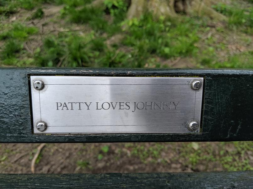 I saw this bench in Central Park