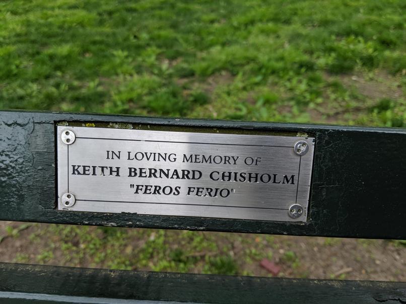 I saw this bench in Central Park