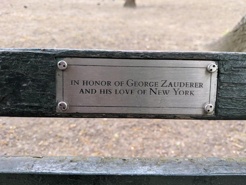 I saw this bench in Central Park