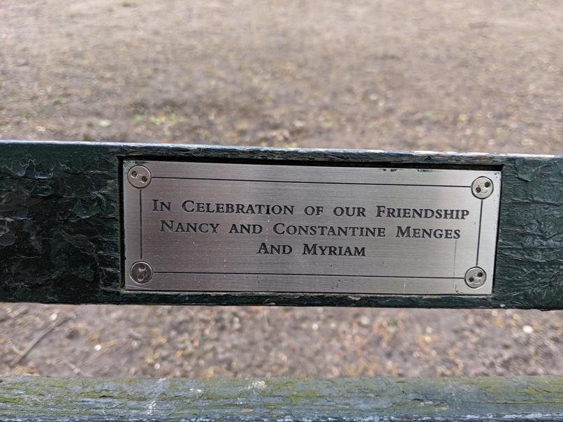 I saw this bench in Central Park