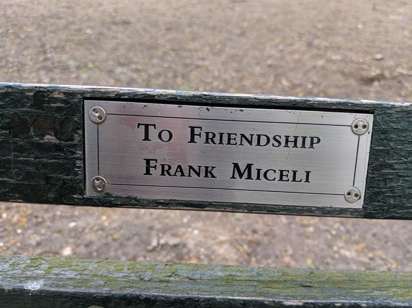 I saw this bench in Central Park