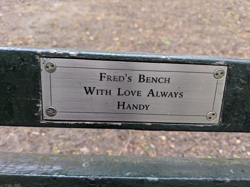 I saw this bench in Central Park