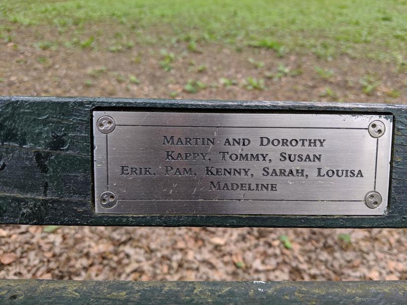 I saw this bench in Central Park