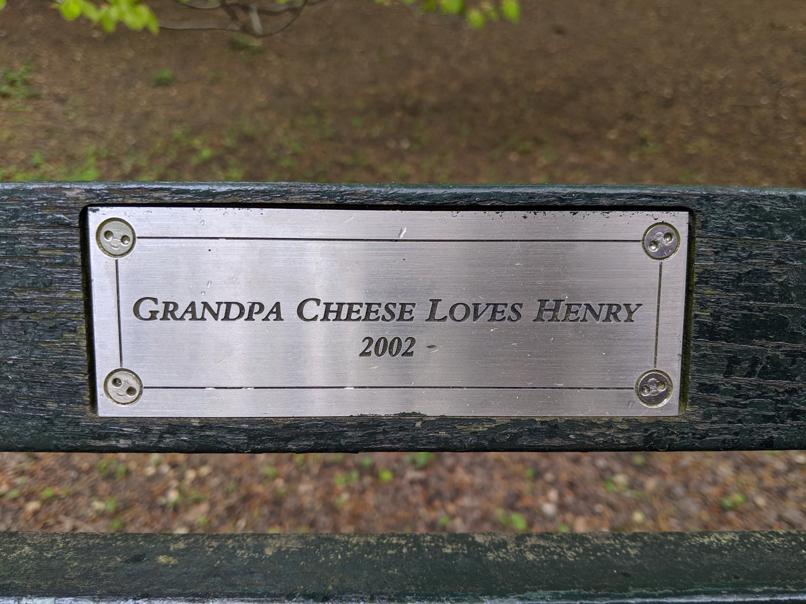 I saw this bench in Central Park