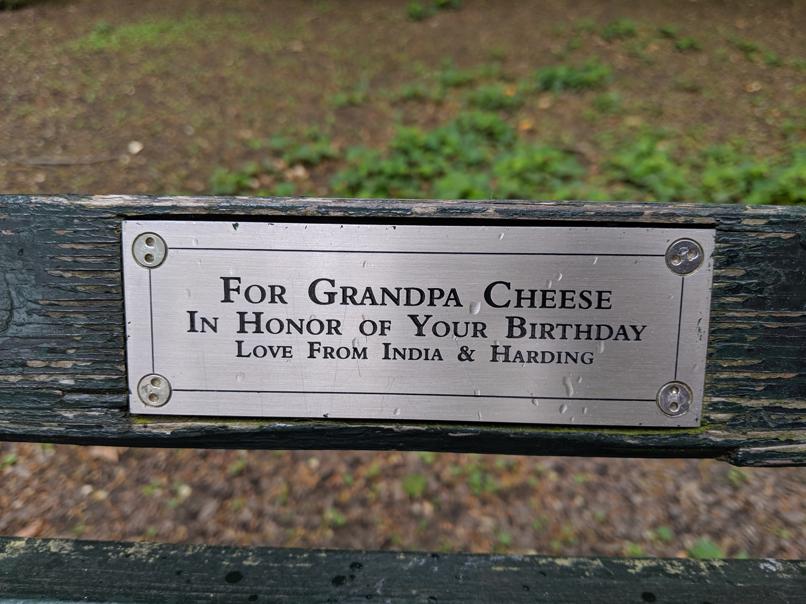 I saw this bench in Central Park