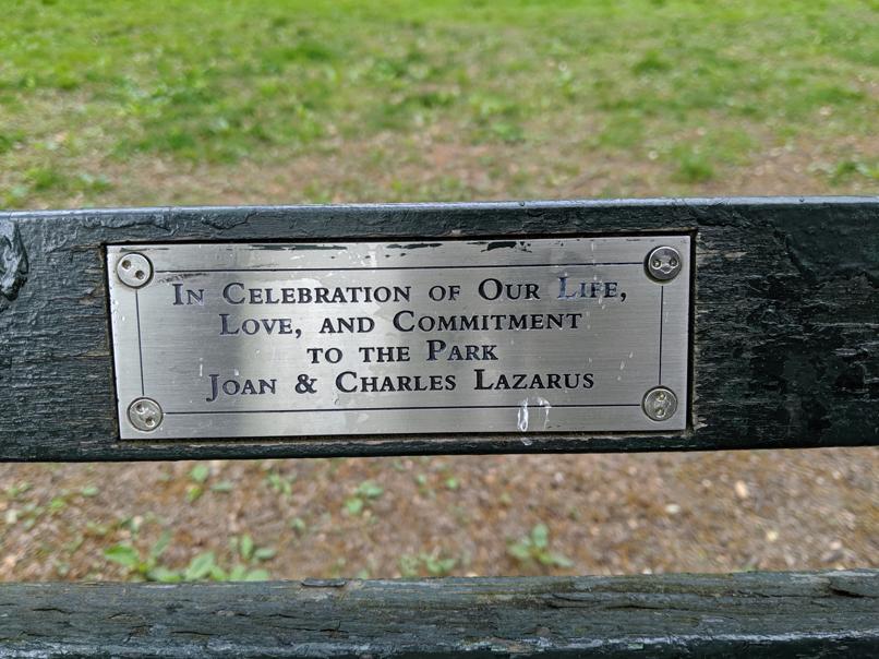 I saw this bench in Central Park