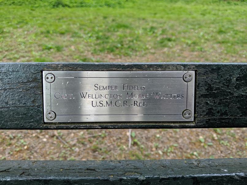 I saw this bench in Central Park