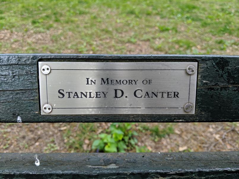 I saw this bench in Central Park