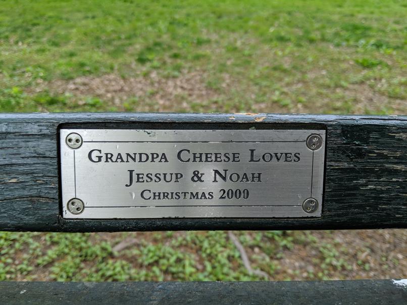 I saw this bench in Central Park