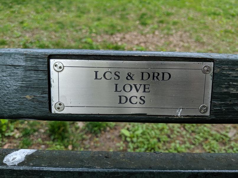 I saw this bench in Central Park