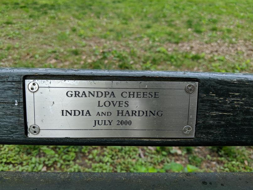 I saw this bench in Central Park