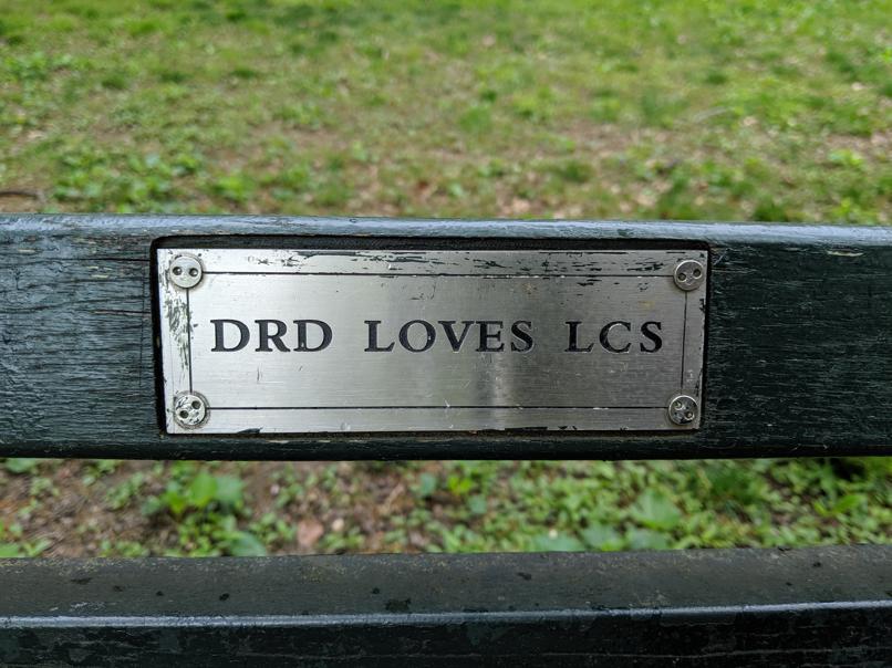 I saw this bench in Central Park