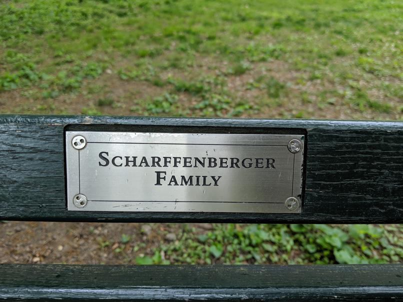 I saw this bench in Central Park