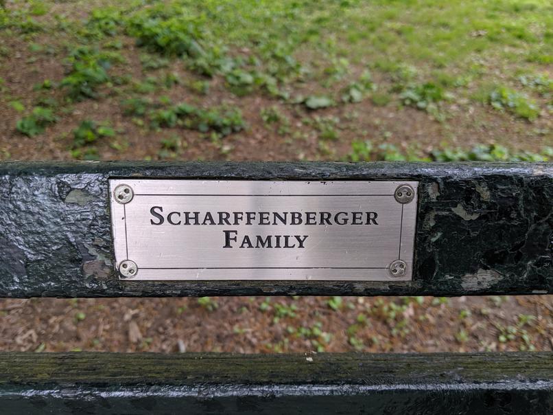 I saw this bench in Central Park