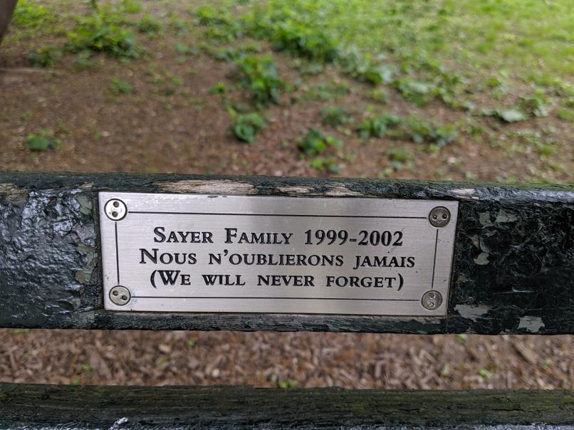 I saw this bench in Central Park