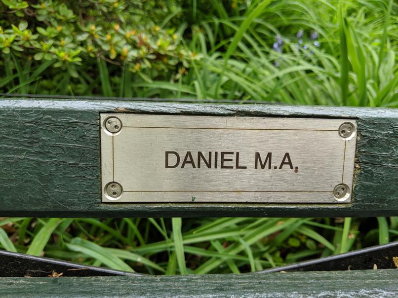 I saw this bench in Central Park