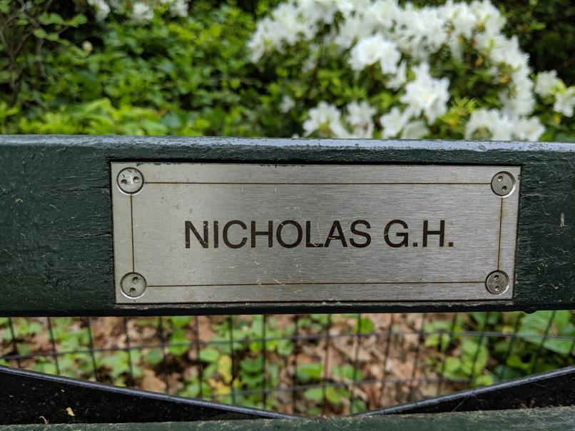 I saw this bench in Central Park