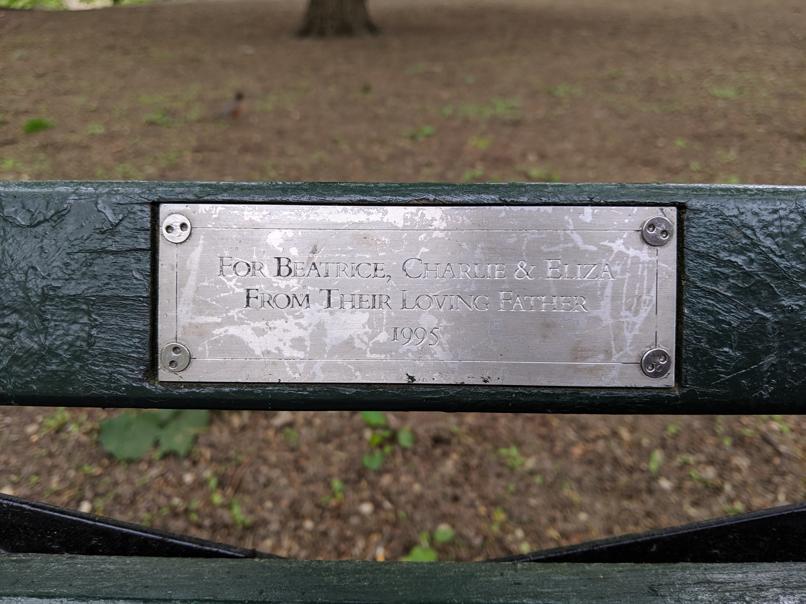 I saw this bench in Central Park