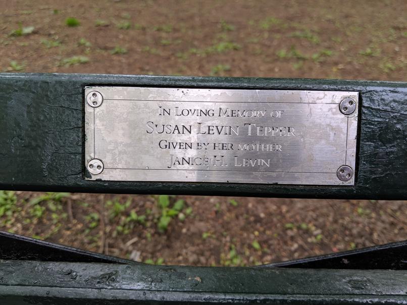 I saw this bench in Central Park