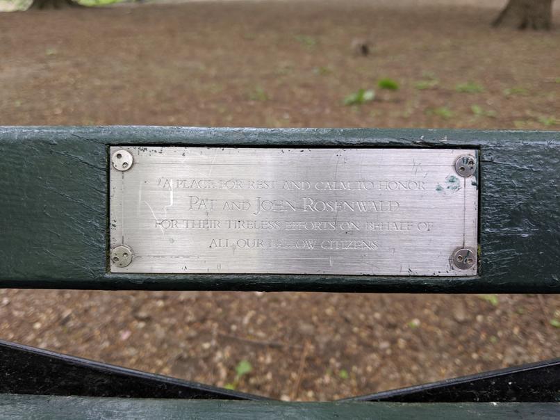 I saw this bench in Central Park