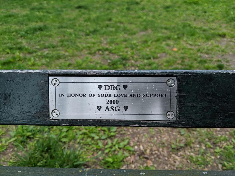 I saw this bench in Central Park