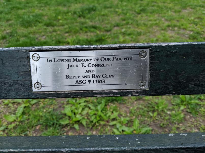 I saw this bench in Central Park