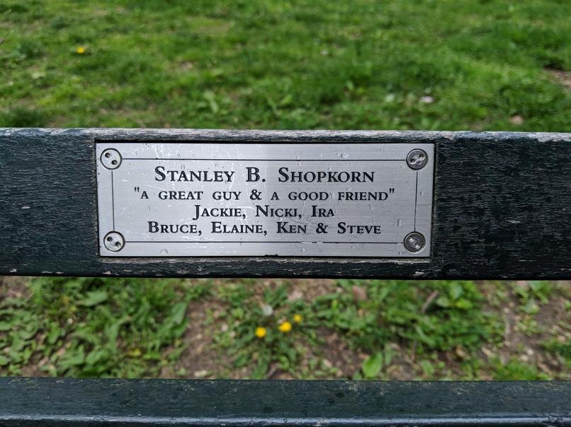 I saw this bench in Central Park