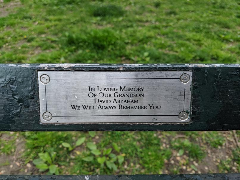 I saw this bench in Central Park