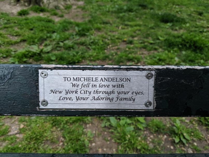 I saw this bench in Central Park