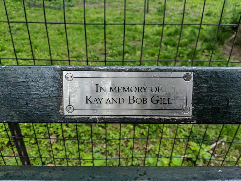 I saw this bench in Central Park