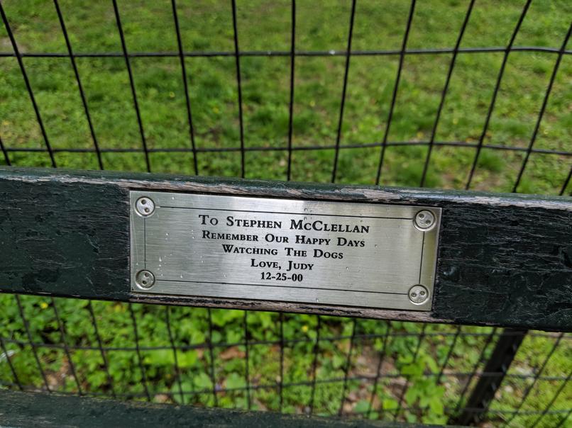 I saw this bench in Central Park