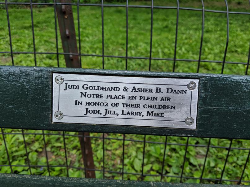 I saw this bench in Central Park