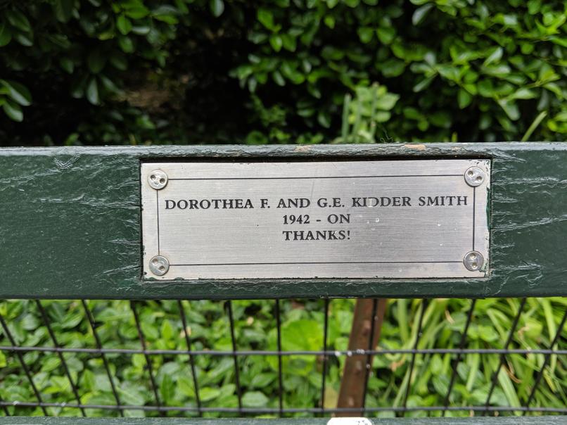 I saw this bench in Central Park