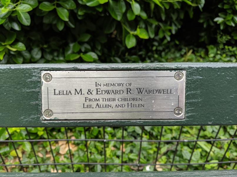 I saw this bench in Central Park