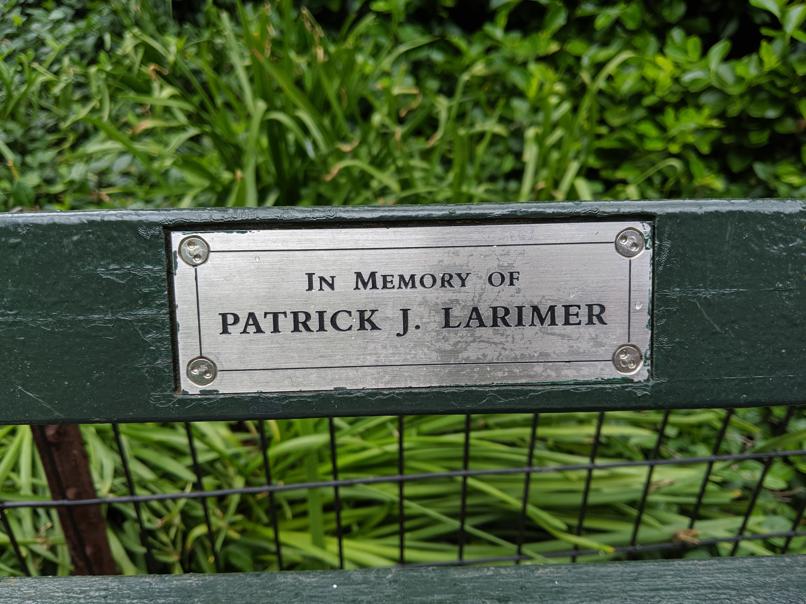 I saw this bench in Central Park