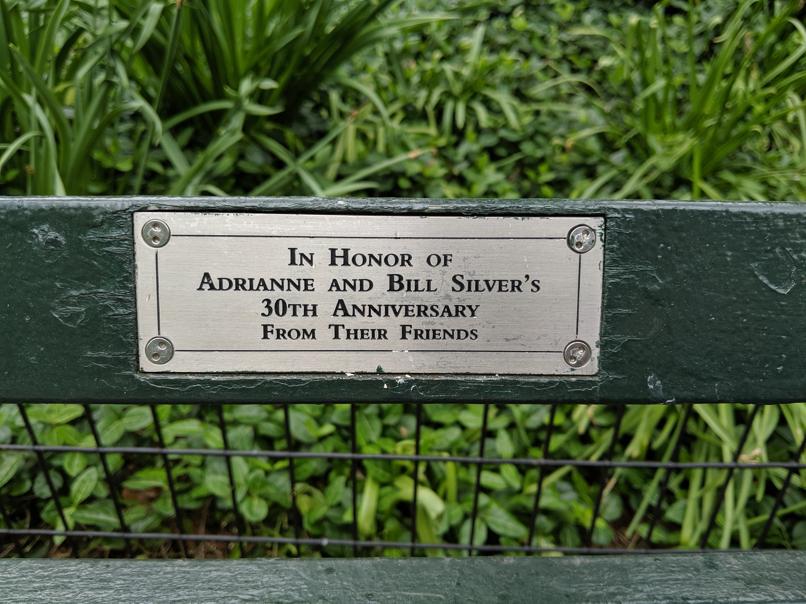 I saw this bench in Central Park