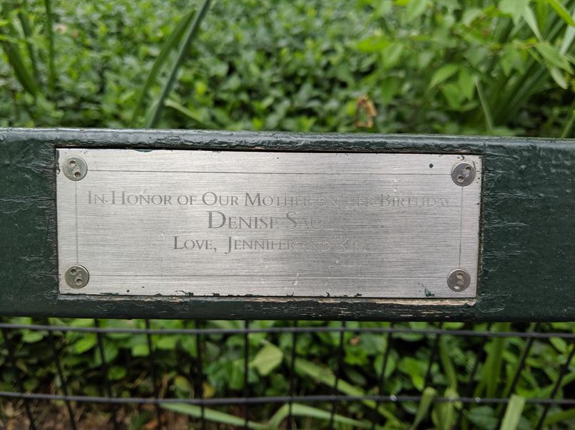 I saw this bench in Central Park