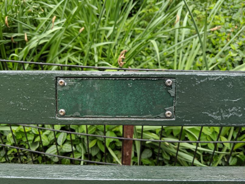 I saw this bench in Central Park